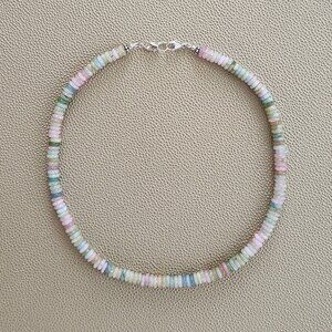 MINI PASTEL COLORED JADE NECKLACE--16"